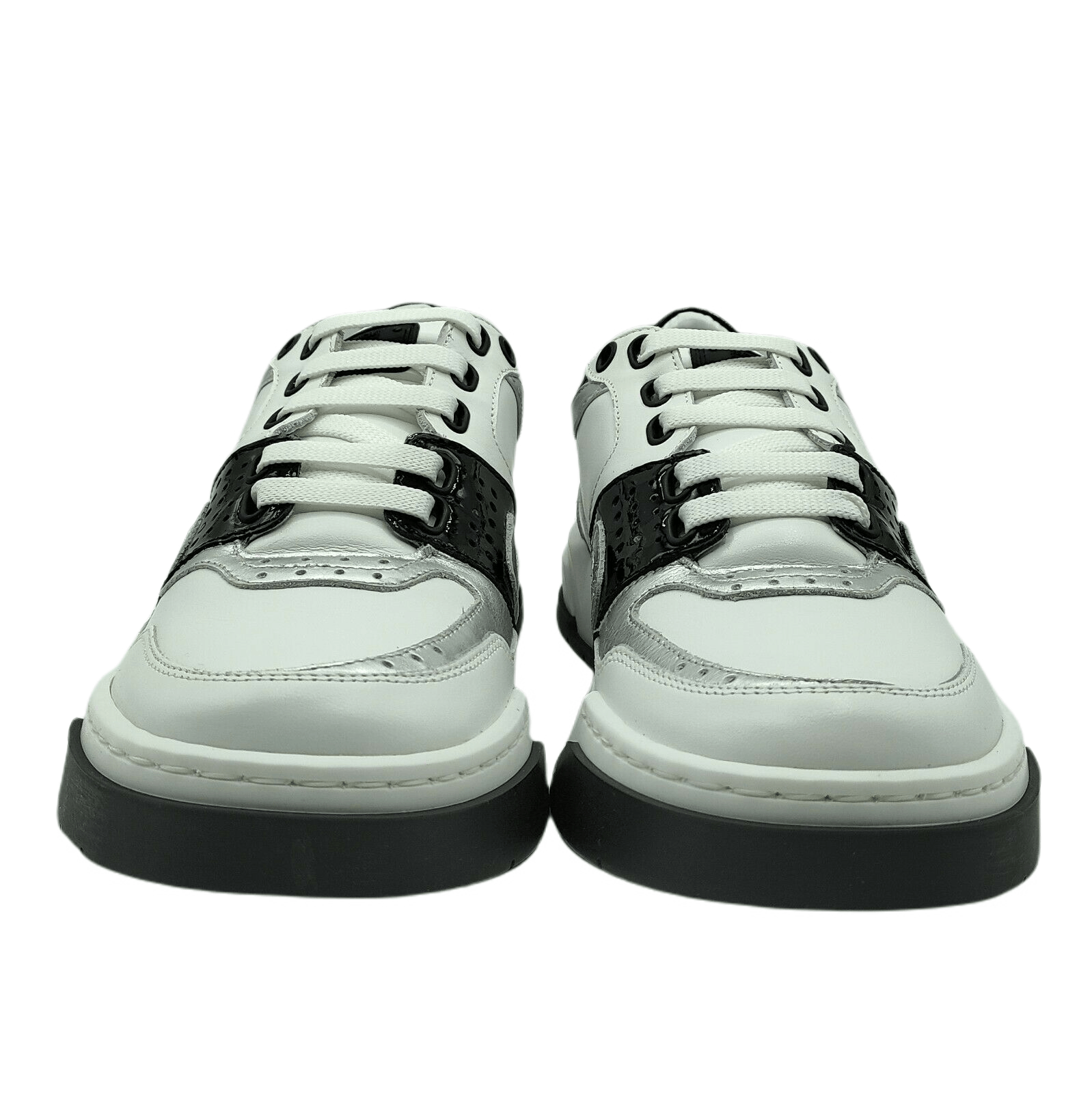 MCM Women's White Leather Visetos Low-top Sneaker EU 36/US 6 Size US 6 / IT 36 - 3 Thumbnail