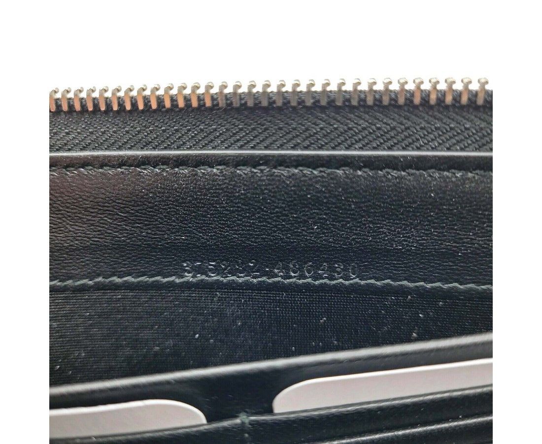 Alexander McQueen Women's Dark Navy Patent Leather Zip Around Wallet Size ONE SIZE - 6 Thumbnail