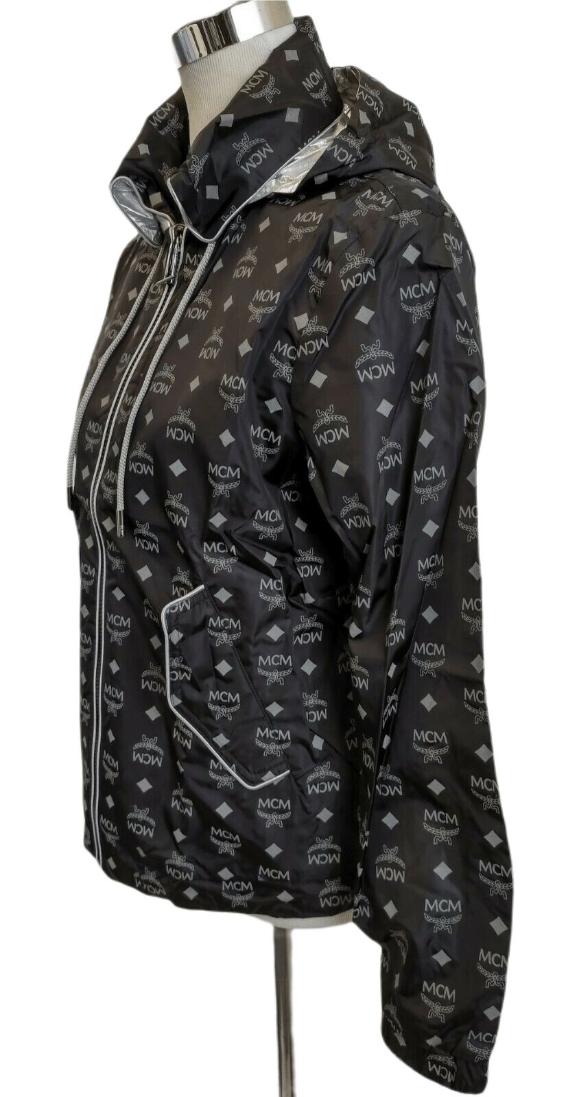 MCM Women's Black Reflective Monogram Windbreaker Jacket S Size S / US 4 / IT 40 - 5 Thumbnail