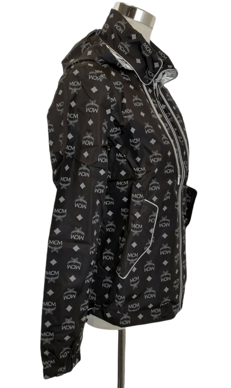 MCM Women's Black Reflective Monogram Windbreaker Jacket S Size S / US 4 / IT 40 - 6 Thumbnail