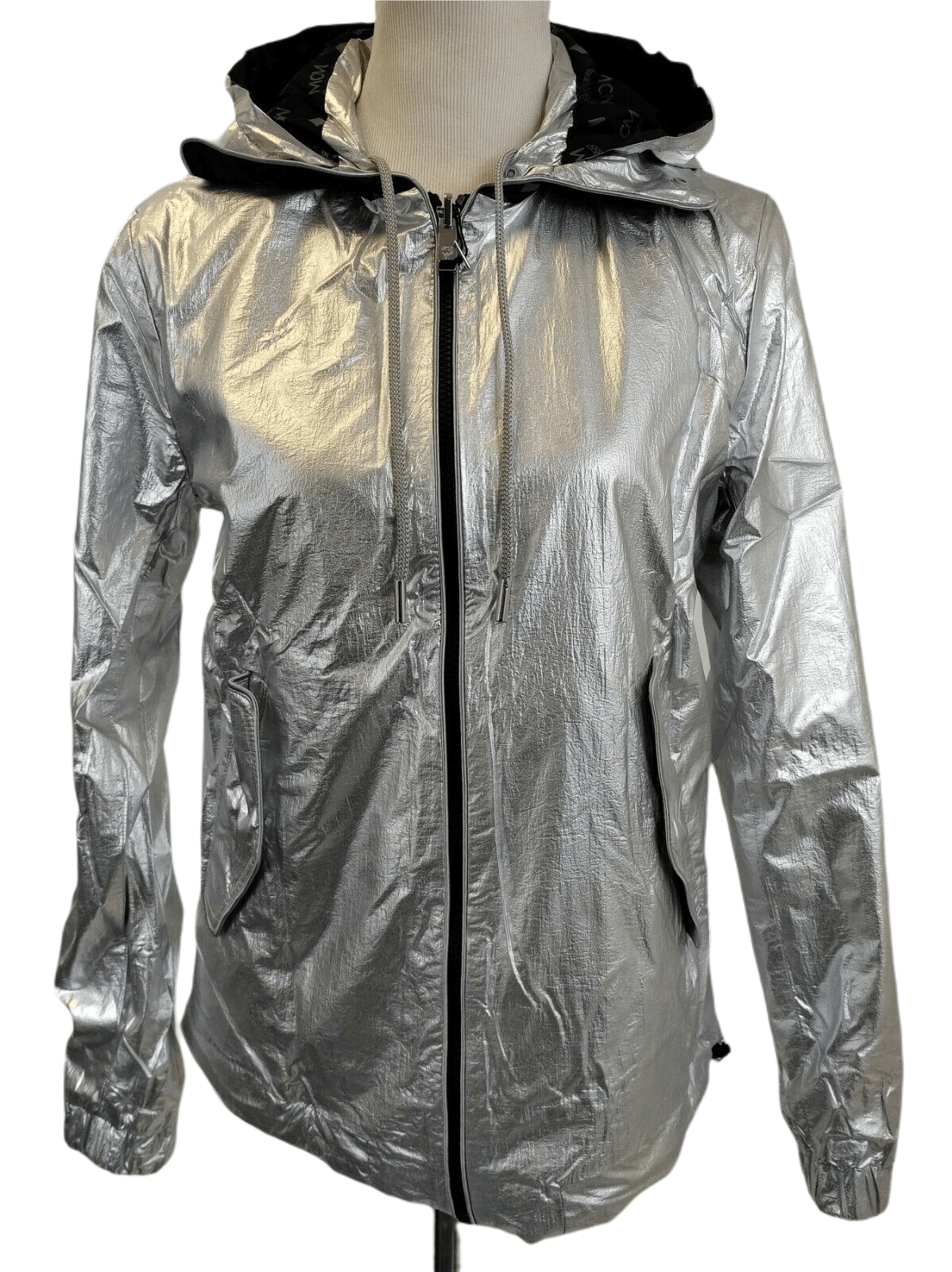 MCM Women's Black Reflective Monogram Windbreaker Jacket S Size S / US 4 / IT 40 - 8 Thumbnail