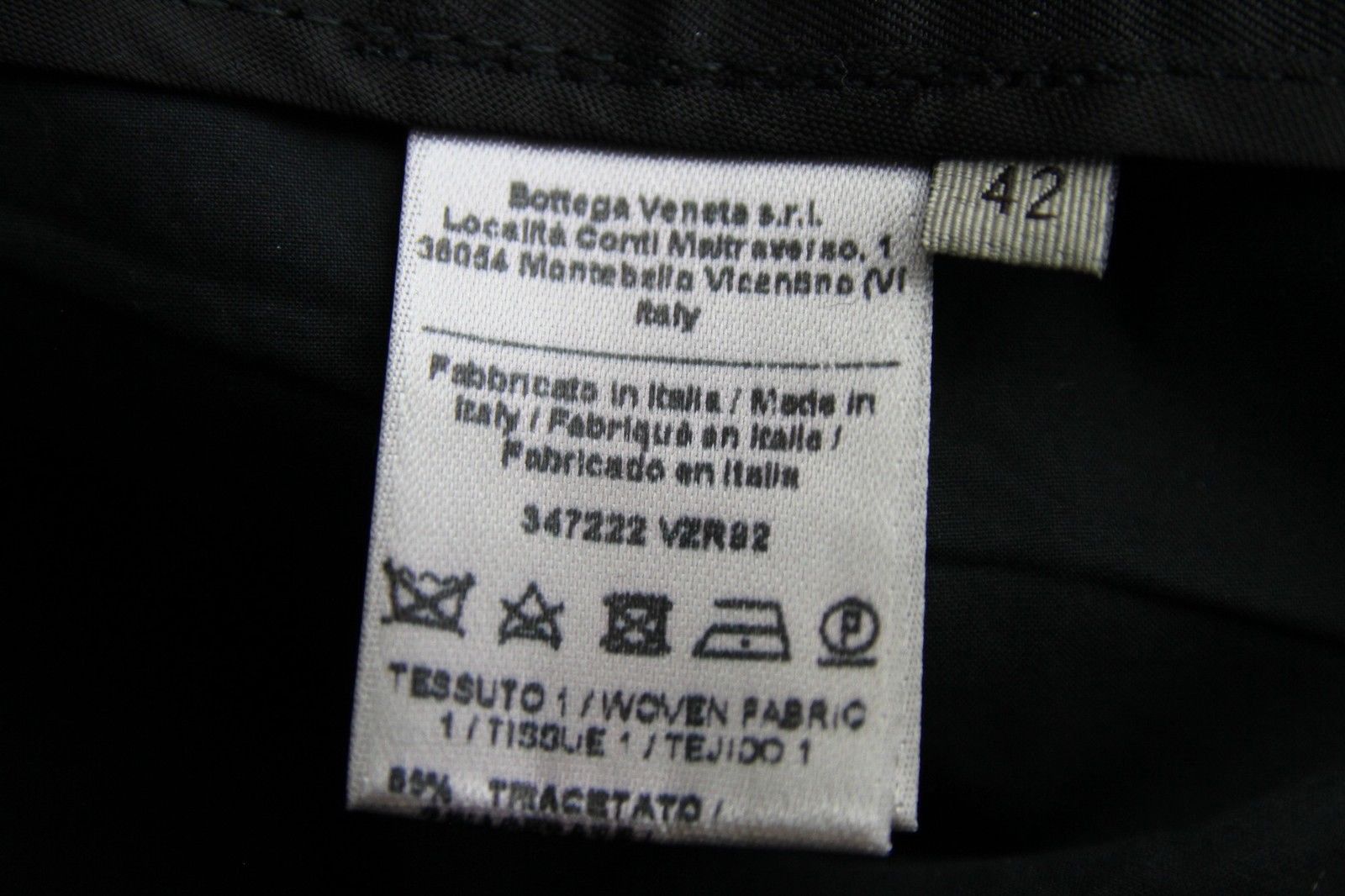 Bottega Veneta Women's Black Triacetate Polyester Dress Pant (42) Size 42" / US 20 - 6 Thumbnail