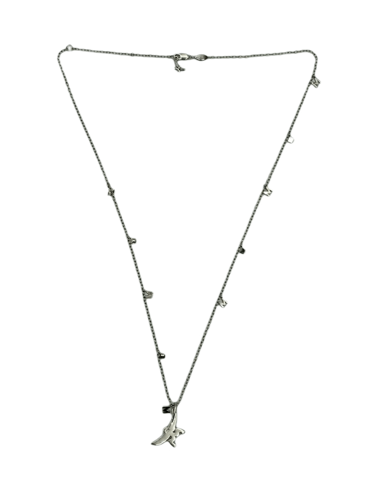 MCM Women's Silver 3D Logo Laurel Charm Pendant Necklace Size ONE SIZE - 5 Thumbnail