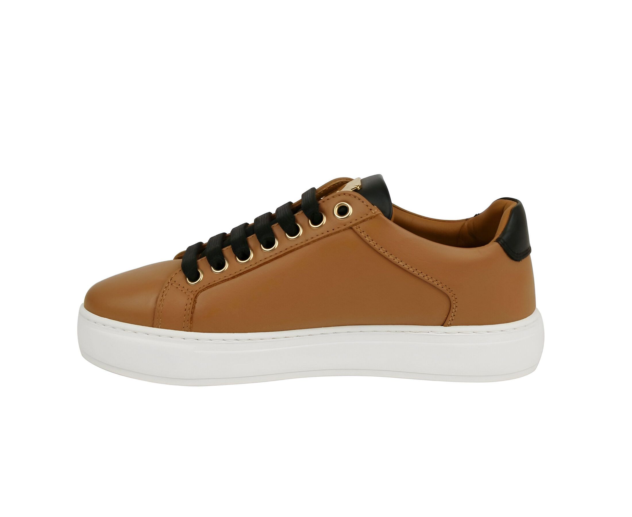 MCM Women's Cognac Brown Visetos Leather Rabbit Print Sneakers Size US 6 / IT 36 - 7 Thumbnail