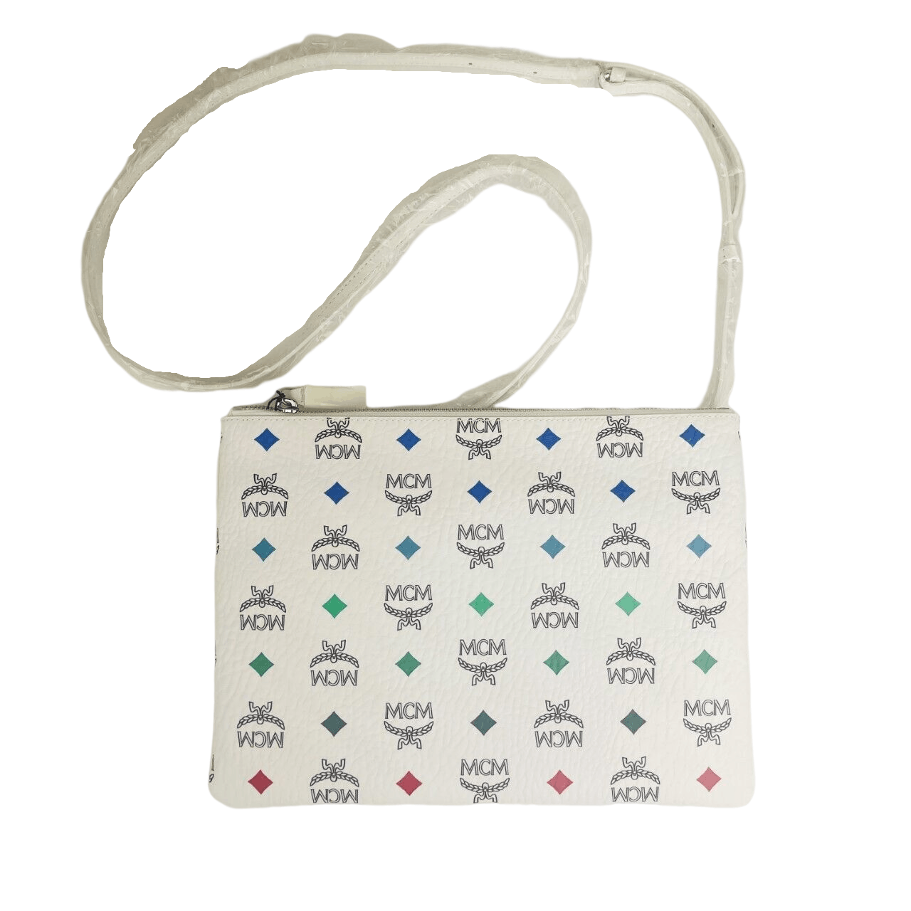 MCM Women's White Rainbow Visetos Coated Canvas Crossbody Bag Size ONE SIZE - 2 Thumbnail