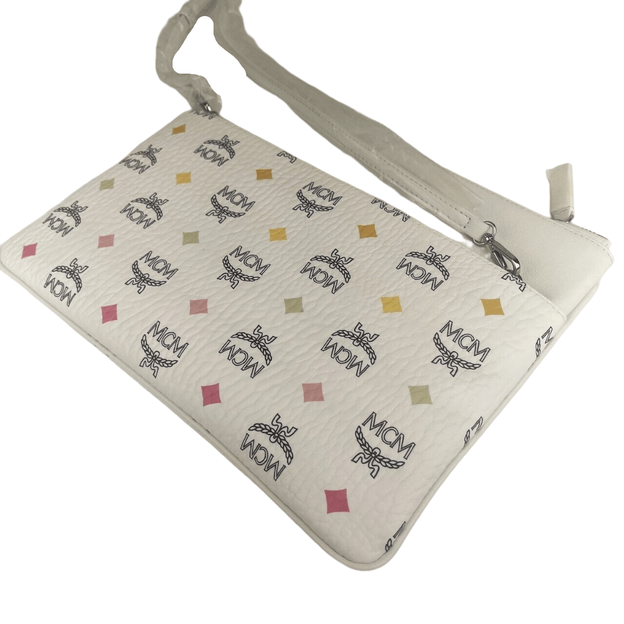 MCM Women's White Rainbow Visetos Coated Canvas Crossbody Bag Size ONE SIZE - 4 Thumbnail
