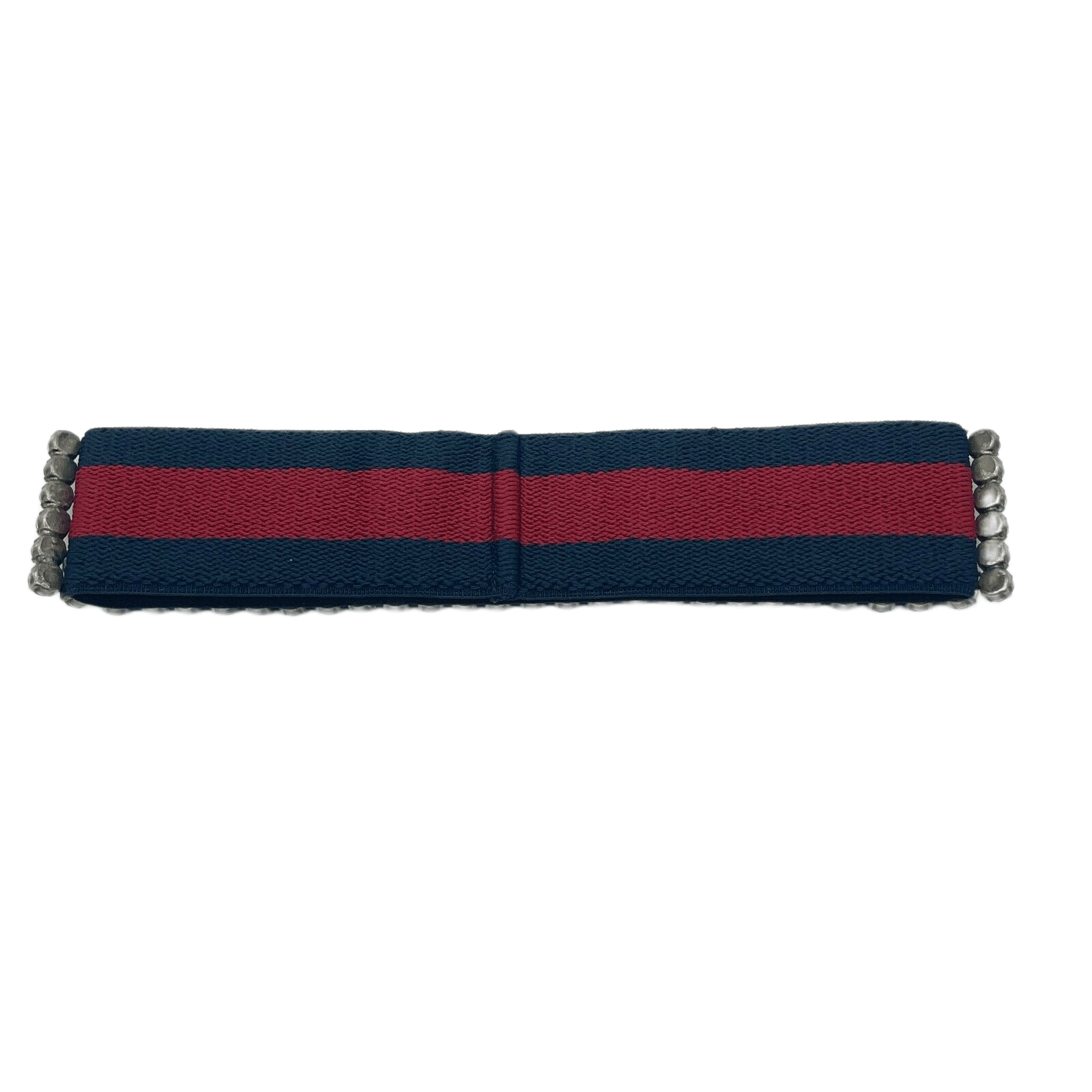 Gucci Women's Blue/Red Web Elastic Headband with Crystals M/57 Size ONE SIZE - 4 Thumbnail