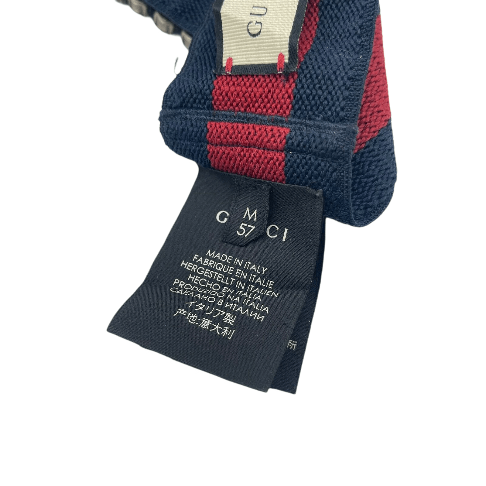 Gucci Women's Blue/Red Web Elastic Headband with Crystals M/57 Size ONE SIZE - 6 Thumbnail
