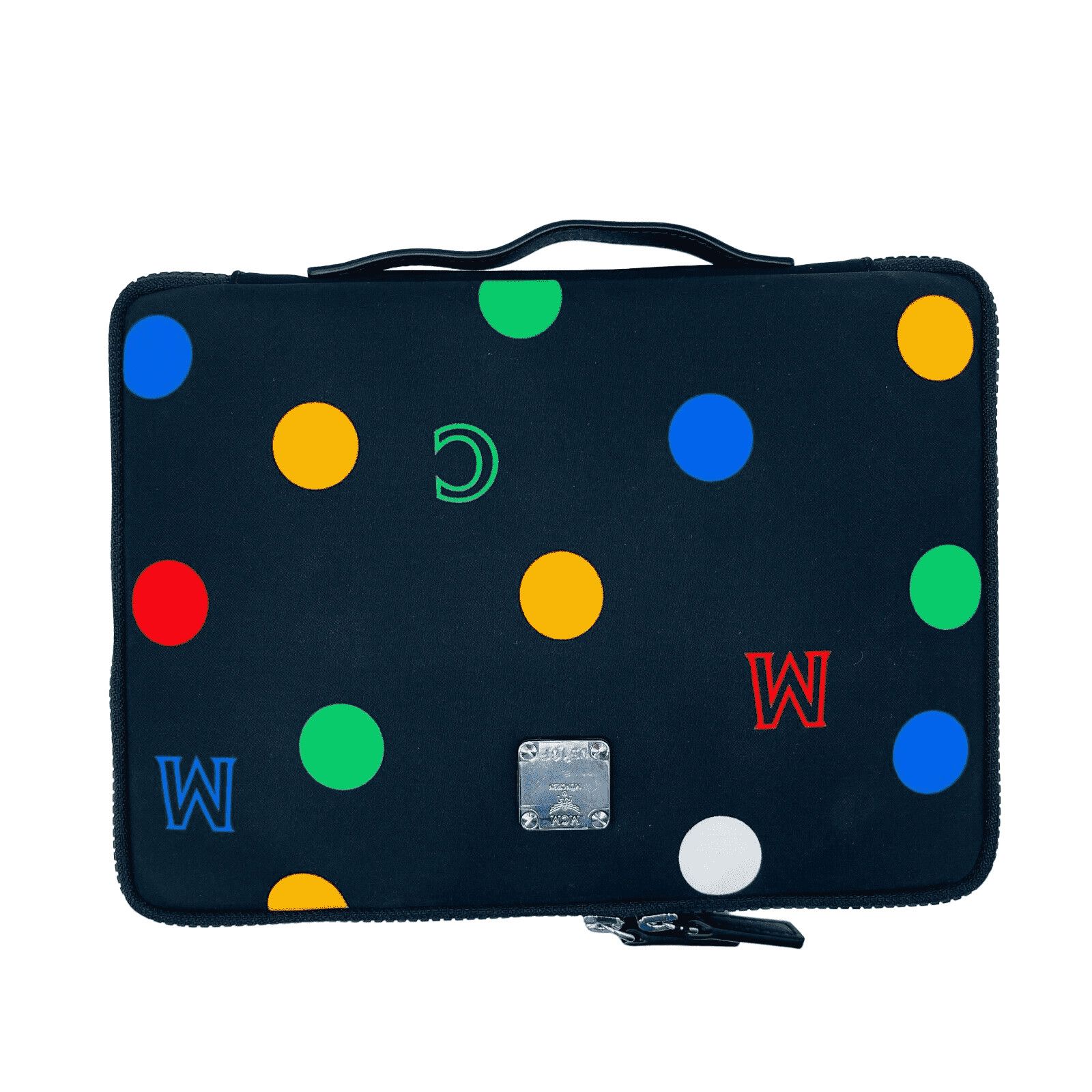 MCM Black Fabric Color Dotted Small iPad Case Size ONE SIZE - 2 Thumbnail