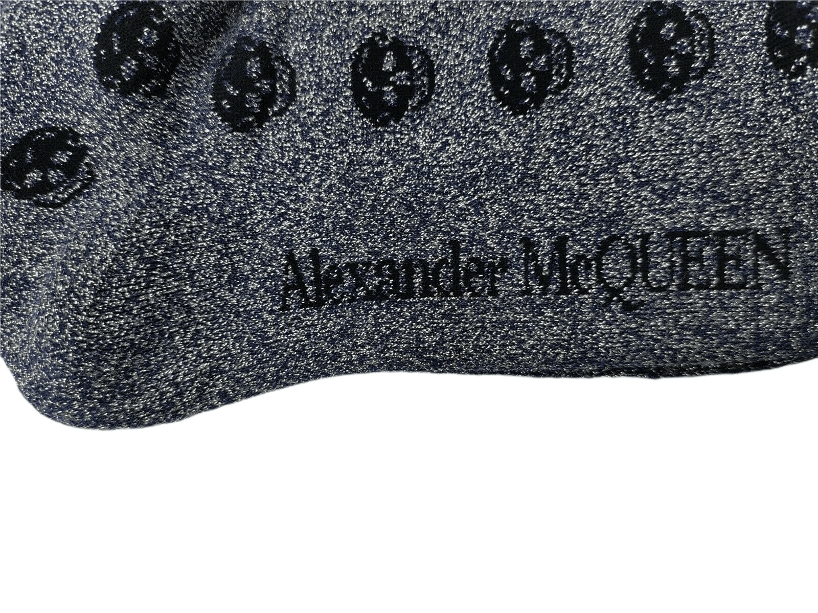 Alexander McQueen Men Mid-Calf Dark Blue Metallic Sport Socks M Size ONE SIZE - 4 Thumbnail