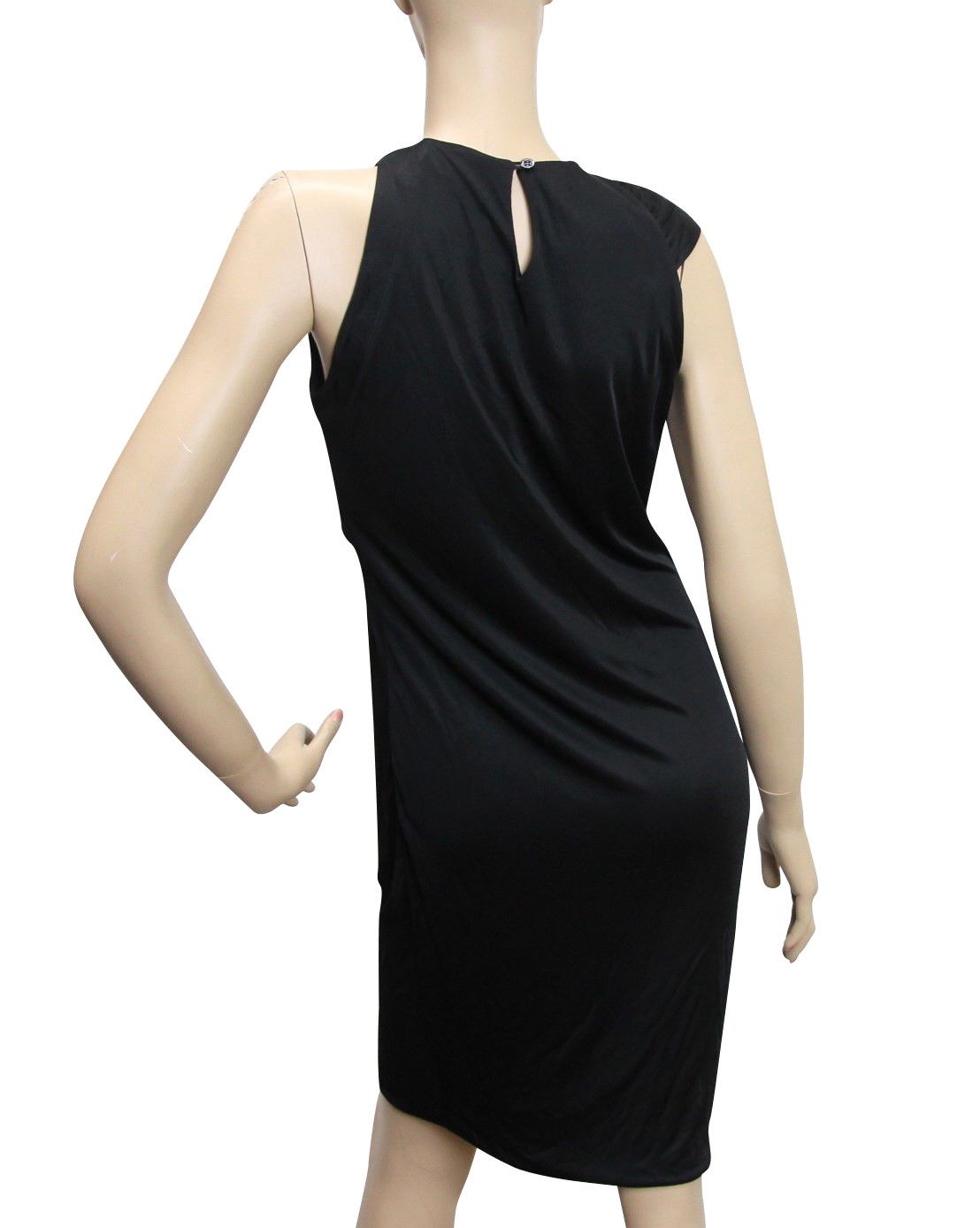 Gucci Women's Black Rayon Medium Dress With Flower Brooch Size M / US 6-8 / IT 42-44 - 5 Thumbnail