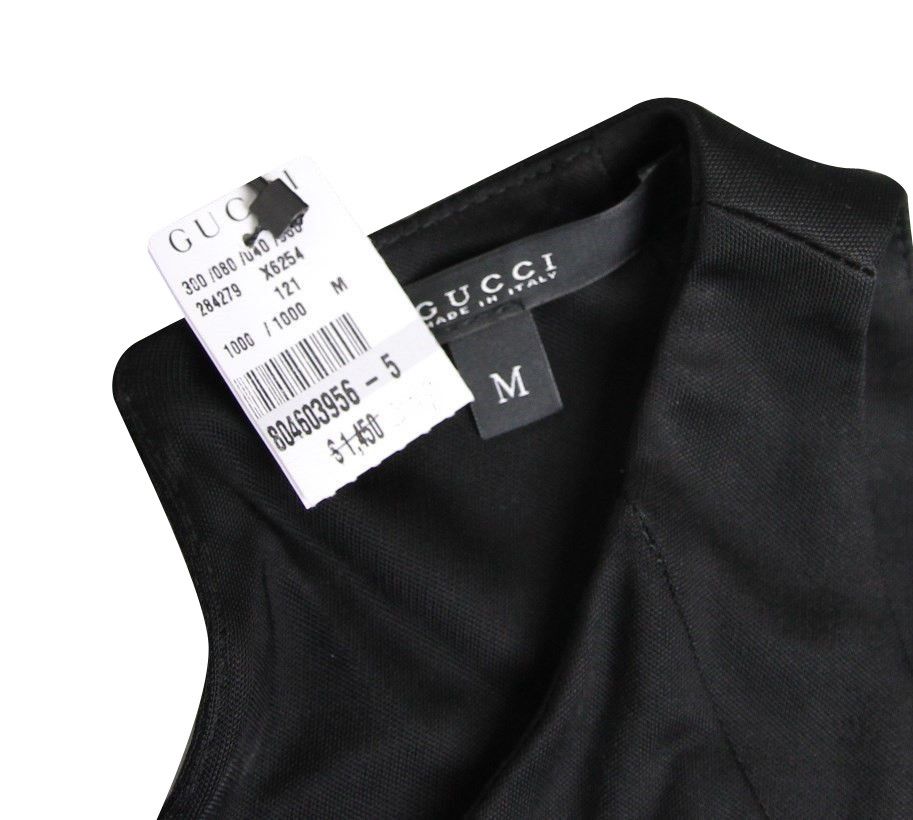 Gucci Women's Black Rayon Medium Dress With Flower Brooch Size M / US 6-8 / IT 42-44 - 8 Thumbnail