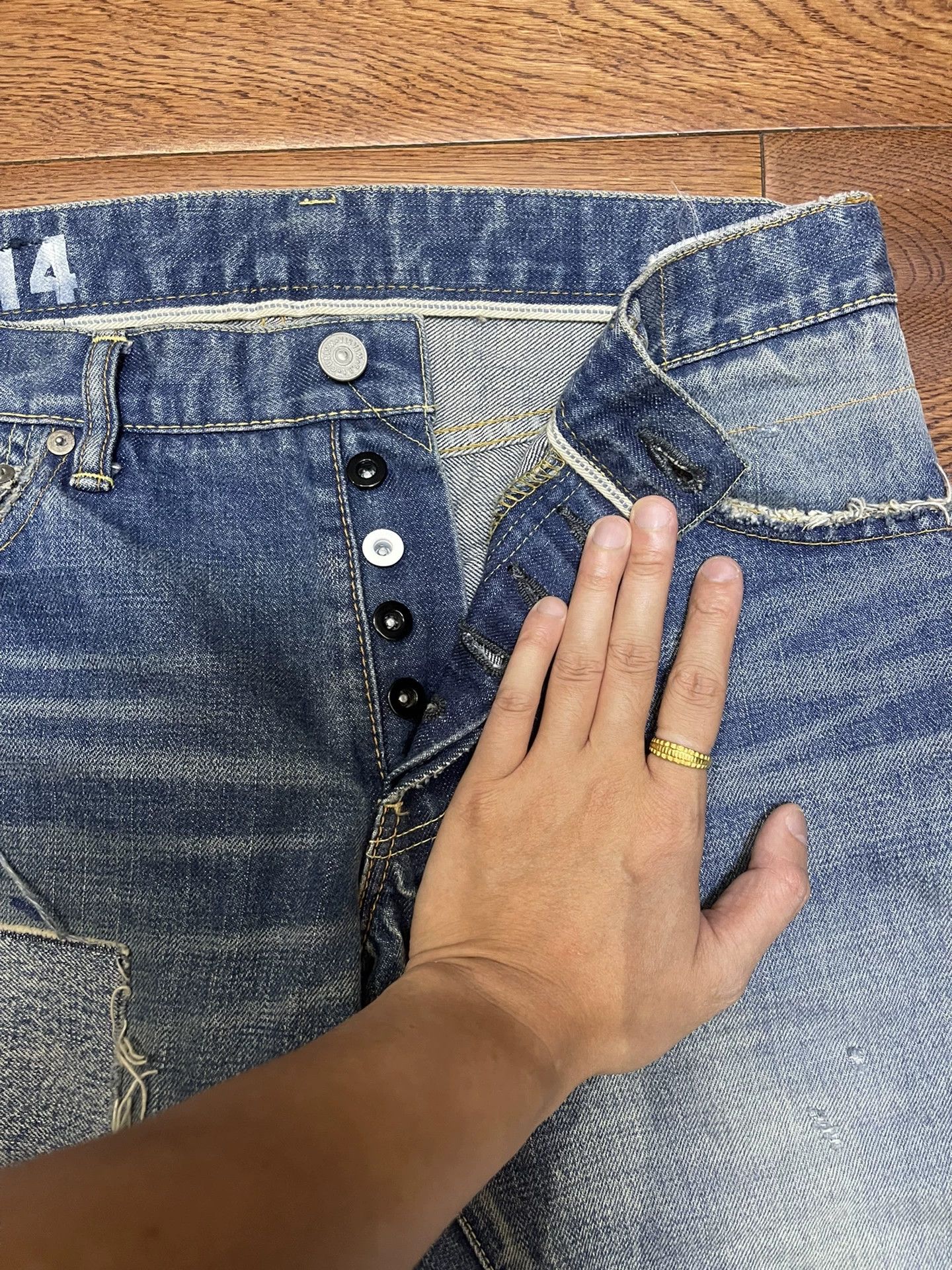 Visvim VISVIM 18SS 10D014 Wash destroyed Cow King jeans Size US 32 / EU 48 - 3 Thumbnail