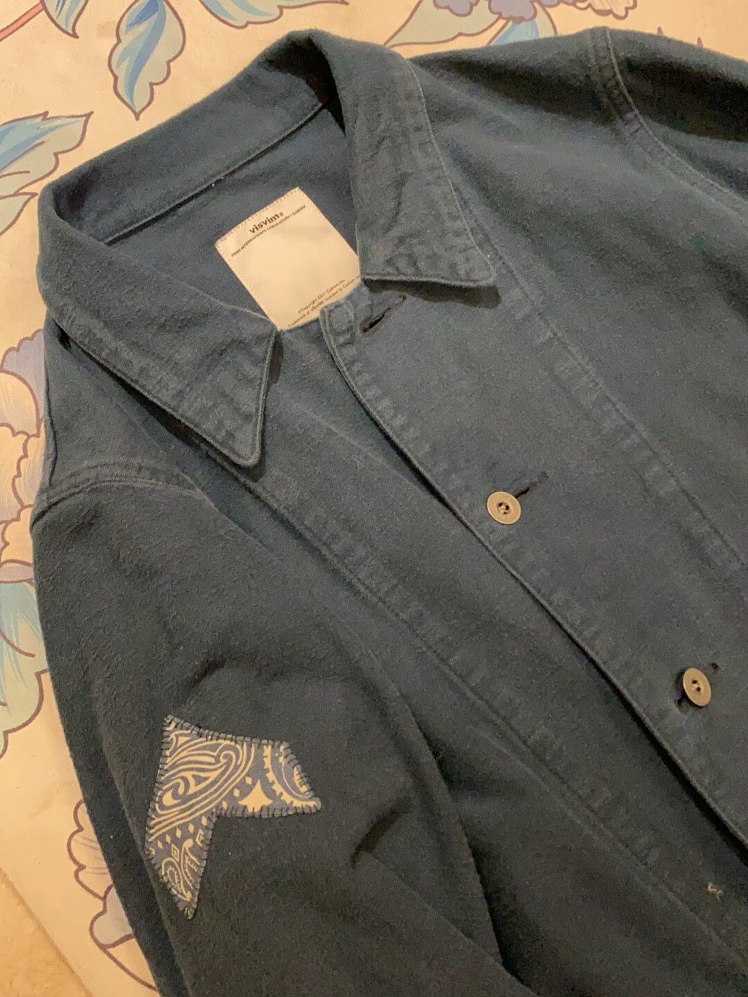 Visvim visvim cashew flower CORPORAL blue jacket Size US M / EU 48-50 / 2 - 2 Thumbnail