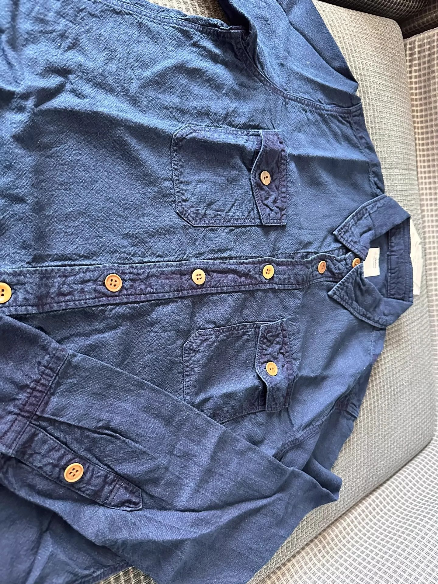 Visvim Visvim blue dyed dark blue shirt Size US M / EU 48-50 / 2 - 3 Thumbnail