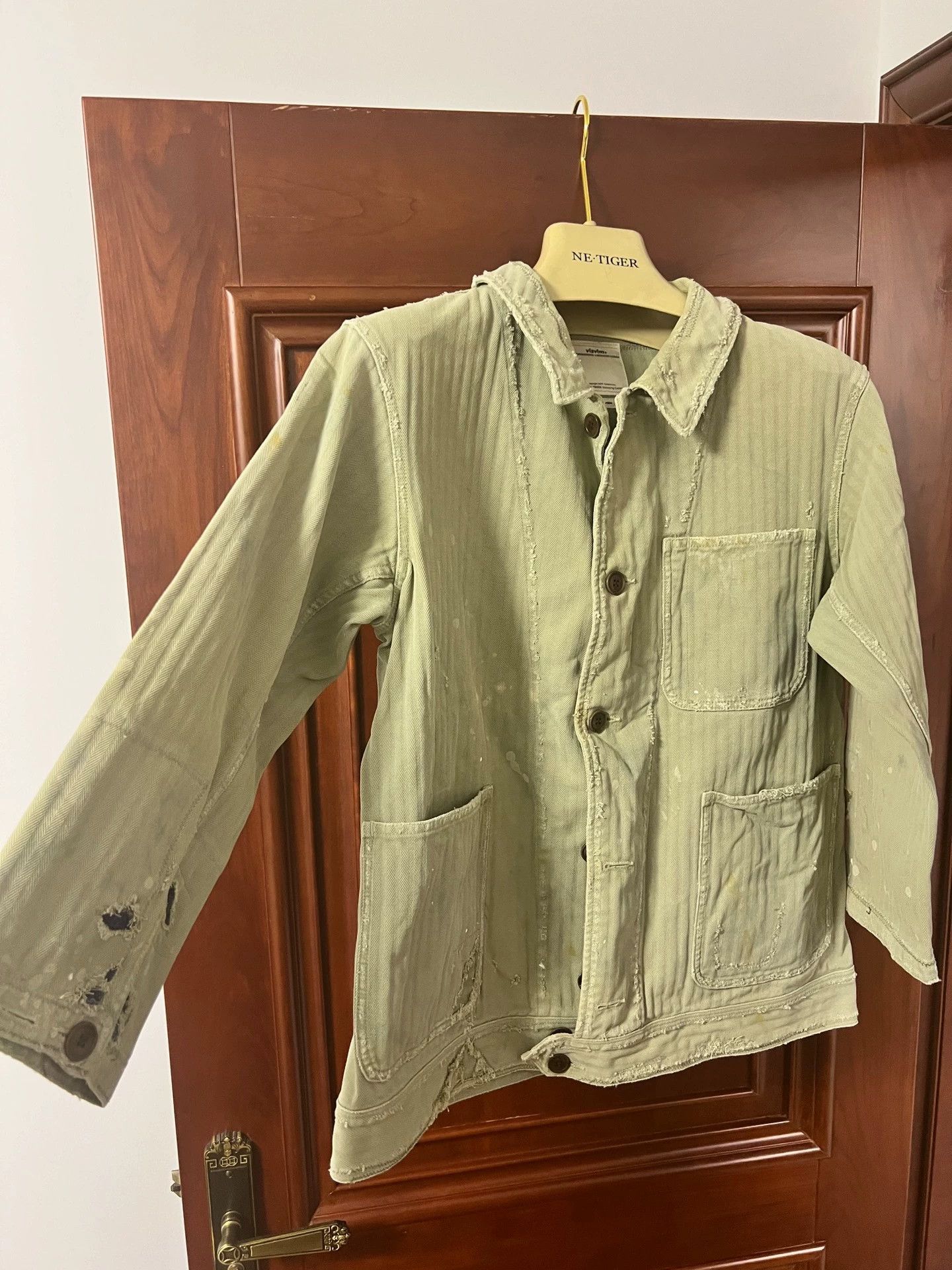 Visvim VISVIM+18SS+BENNY+JKT+CRASH+(HERRINGBONE) Size US XL / EU 56 / 4 - 2 Thumbnail