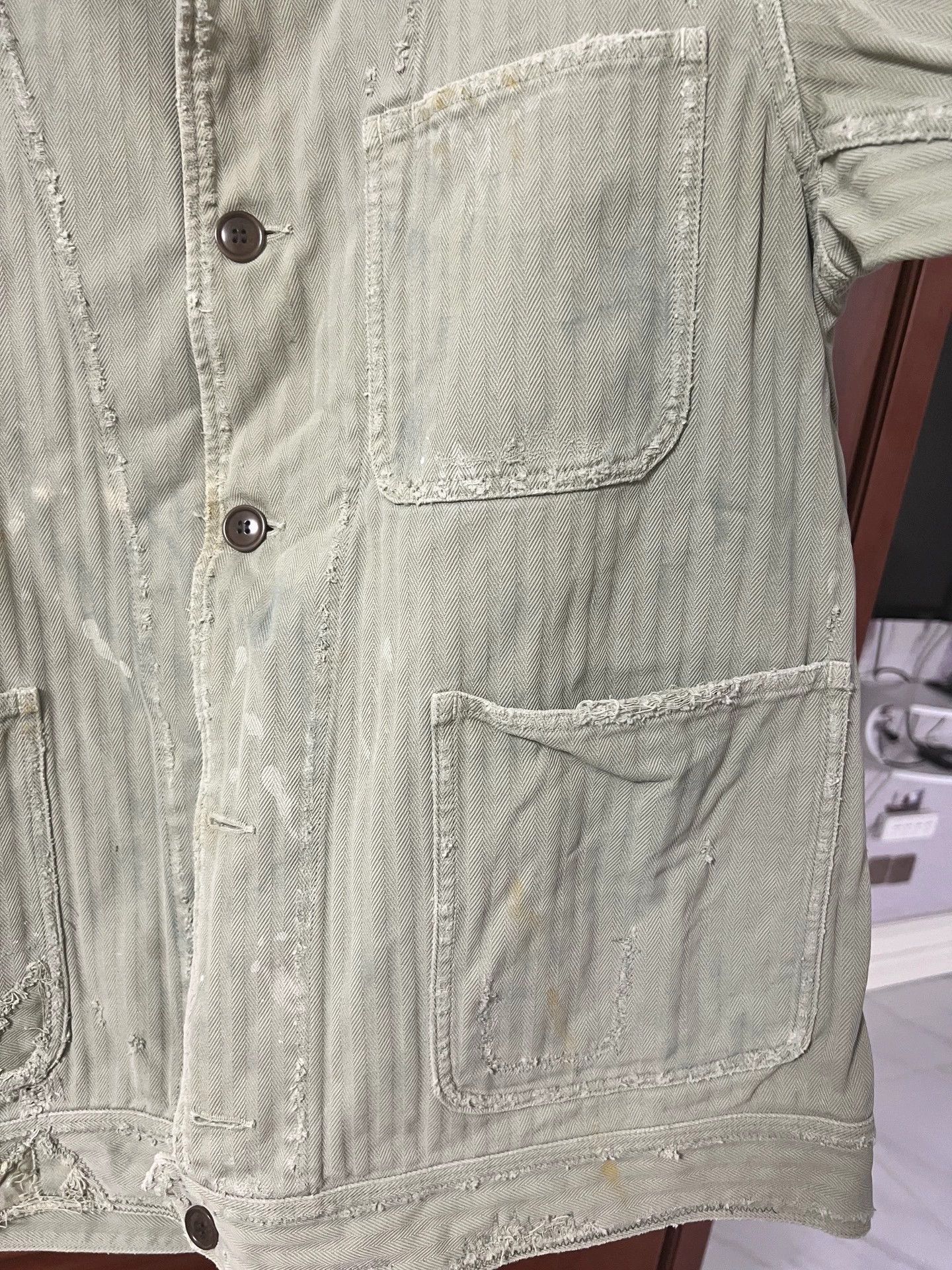 Visvim VISVIM+18SS+BENNY+JKT+CRASH+(HERRINGBONE) Size US XL / EU 56 / 4 - 5 Thumbnail