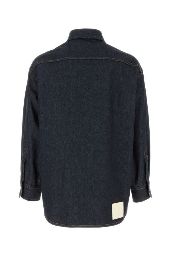 Valentino Dark Blue Denim Oversize Shirt Size US L / EU 52-54 / 3 - 4 Thumbnail