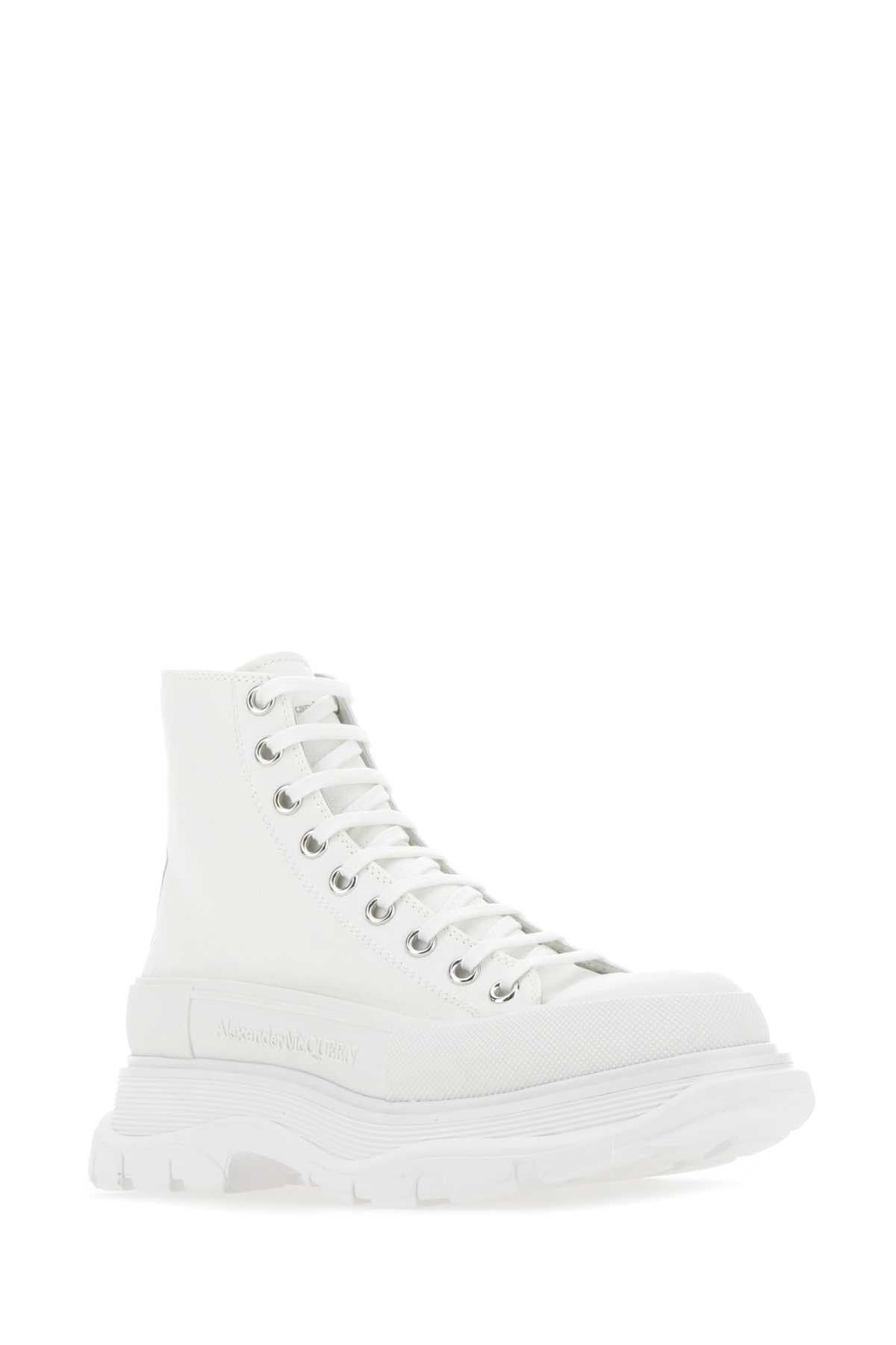 Alexander McQueen White Canvas Canvas Sack Sneakers Size US 7.5 / EU 40-41 - 2 Thumbnail