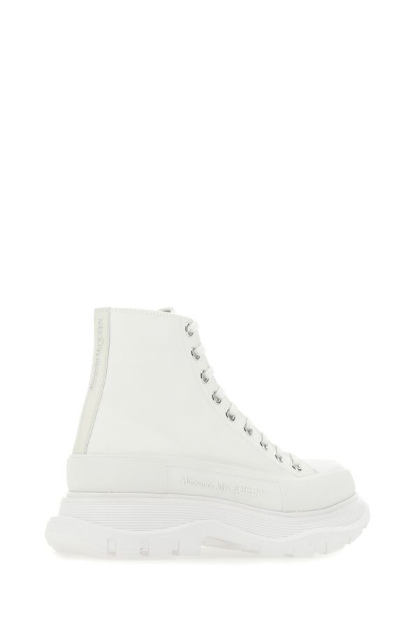 Alexander McQueen White Canvas Canvas Sack Sneakers Size US 7.5 / EU 40-41 - 5 Thumbnail