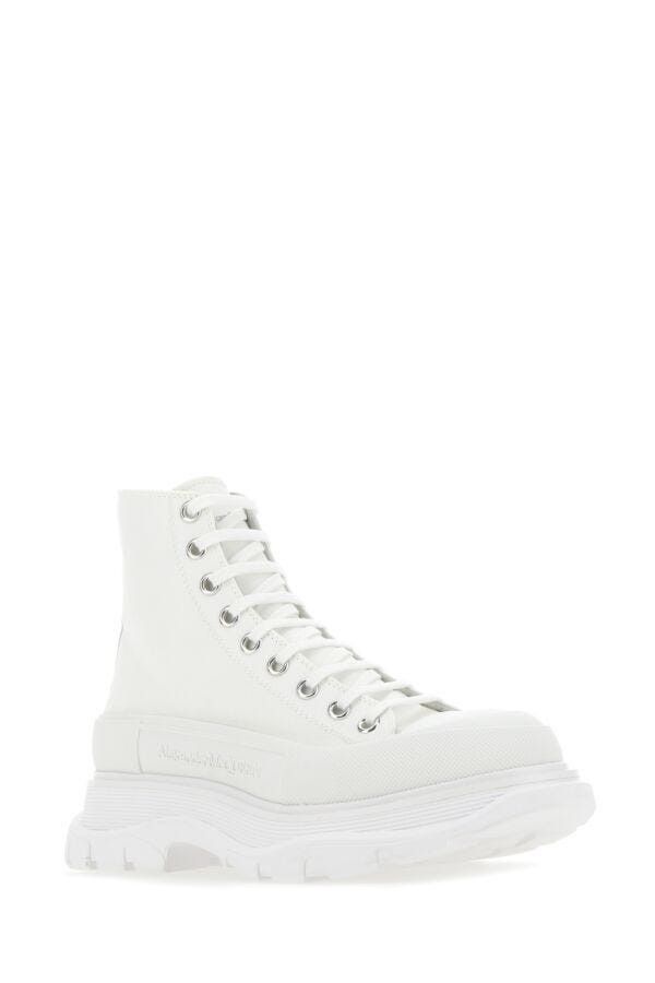 Alexander McQueen White Canvas Canvas Sack Sneakers Size US 7.5 / EU 40-41 - 4 Thumbnail