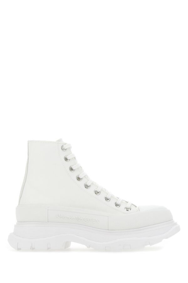 Alexander McQueen White Canvas Canvas Sack Sneakers Size US 7.5 / EU 40-41 - 3 Thumbnail