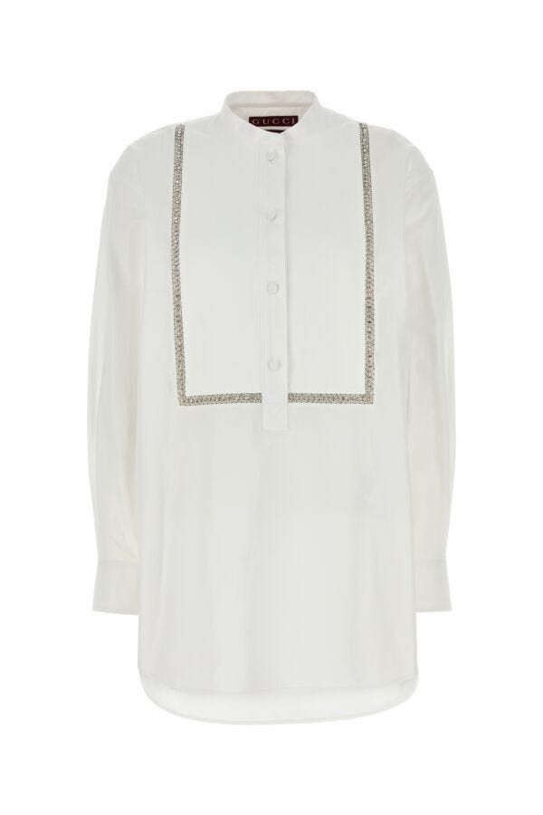 Gucci White Poplin Shirt Size XS / US 0-2 / IT 36-38 - 3 Thumbnail