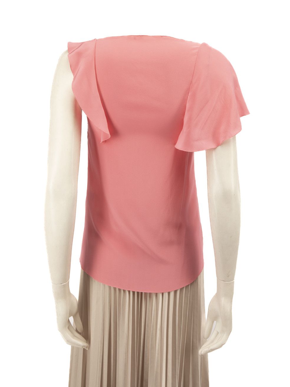 Lanvin Pink Silk Ruffle Sleeve Top Size XS / US 0-2 / IT 36-38 - 3 Thumbnail