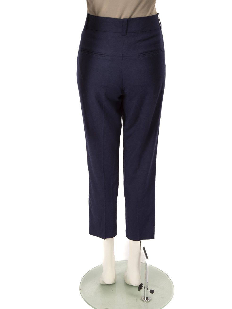 Diane von Furstenberg Navy Cropped Trousers Size 30" / US 8 / IT 44 - 3 Thumbnail