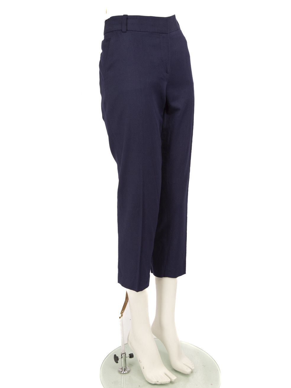 Diane von Furstenberg Navy Cropped Trousers Size 30" / US 8 / IT 44 - 2 Thumbnail