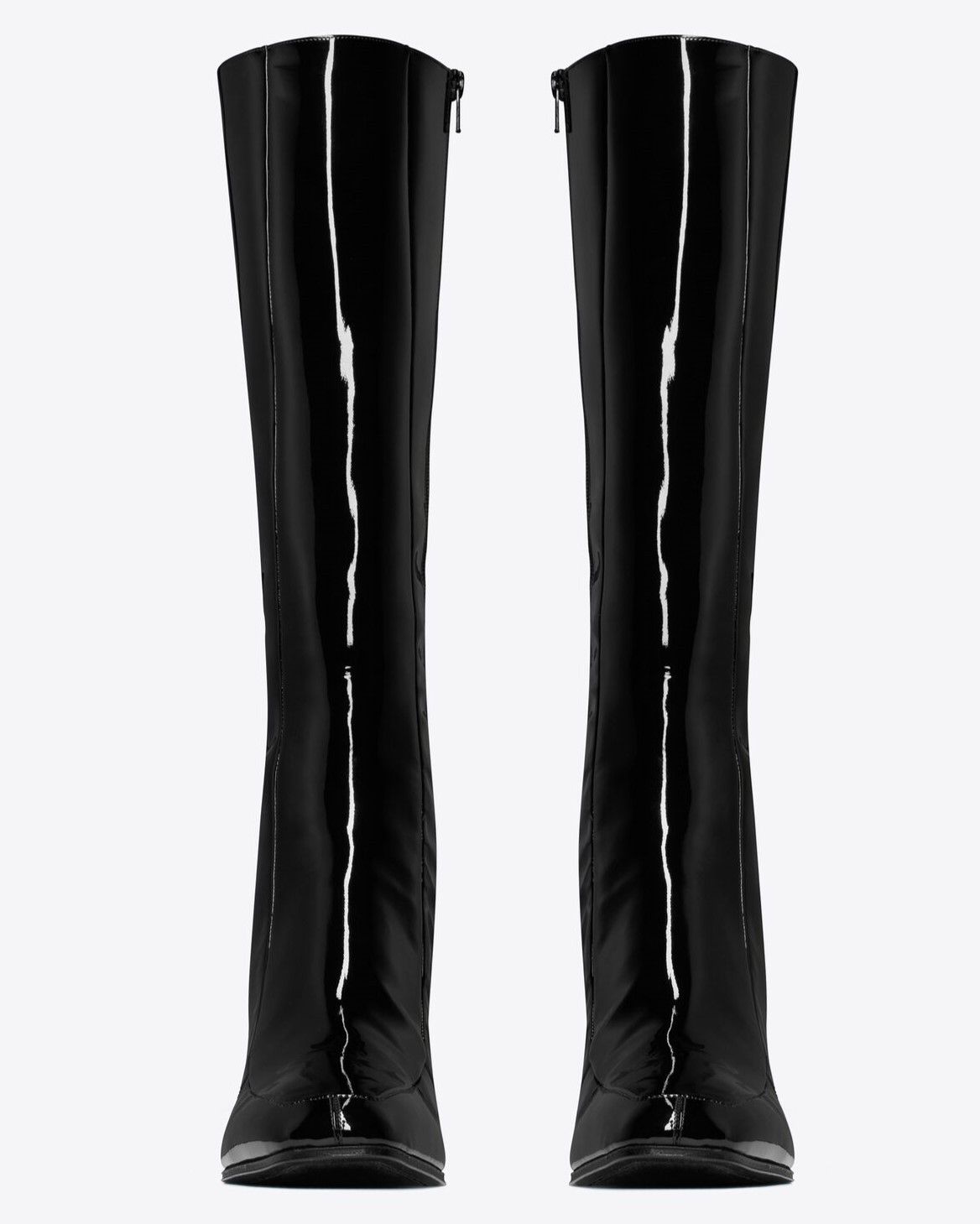 Saint Laurent Paris Otto Patent Leather Zipped Boots Size US 6 / EU 39 - 2 Thumbnail