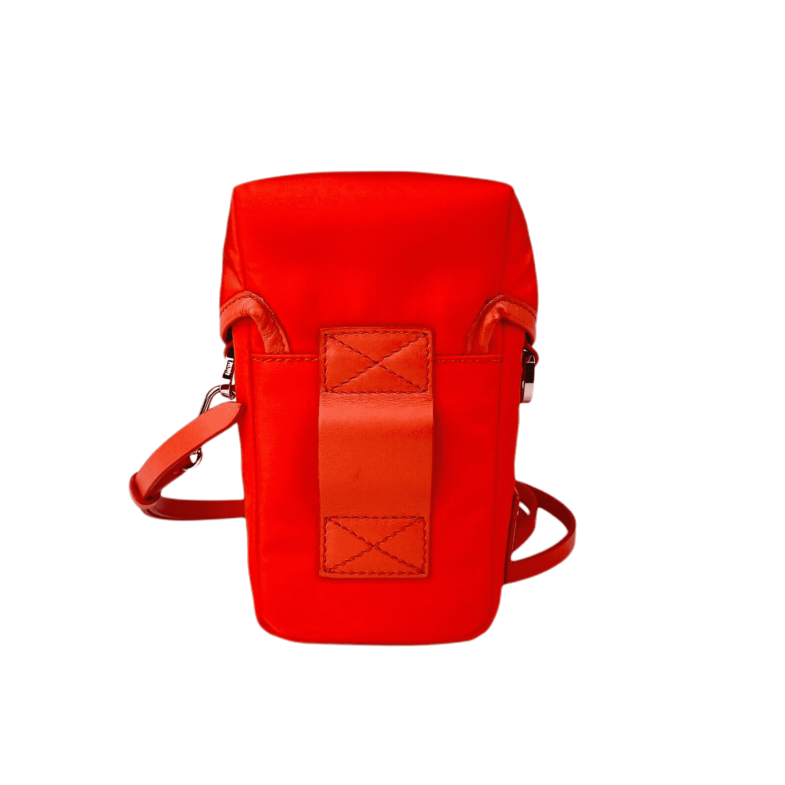 MCM Women's Orange Red Nylon Mini Flap Pouch Shoulder Waist Bag Size ONE SIZE - 2 Thumbnail