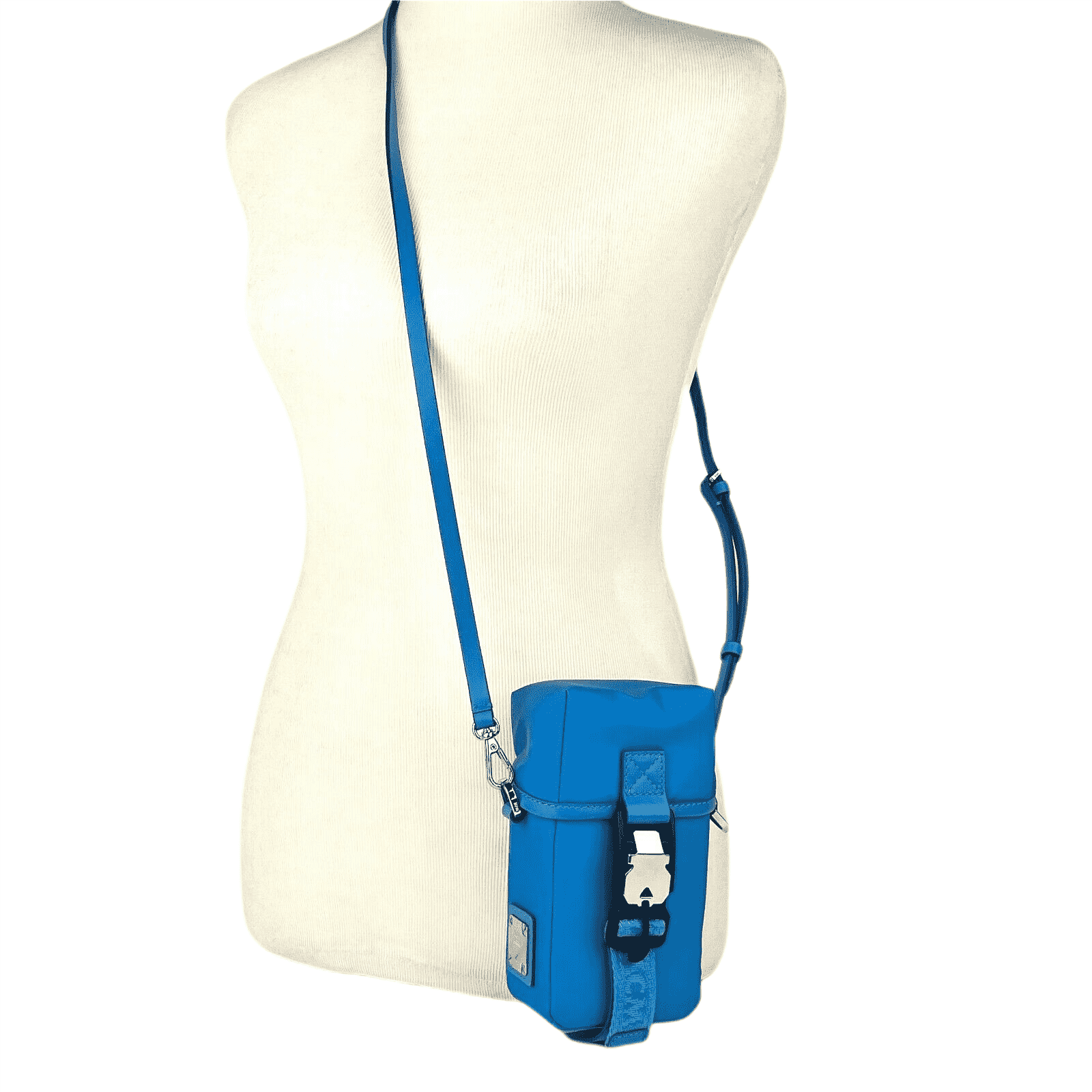 MCM Women's Blue Nylon Mini Flap Pouch Shoulder Waist Bag Size ONE SIZE - 5 Thumbnail