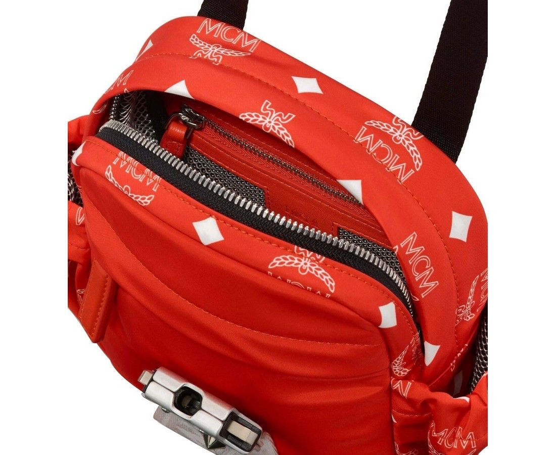 MCM Men's Orange Flame Nylon Jemison Crossbody 2 in 1 Bag Size ONE SIZE - 4 Thumbnail