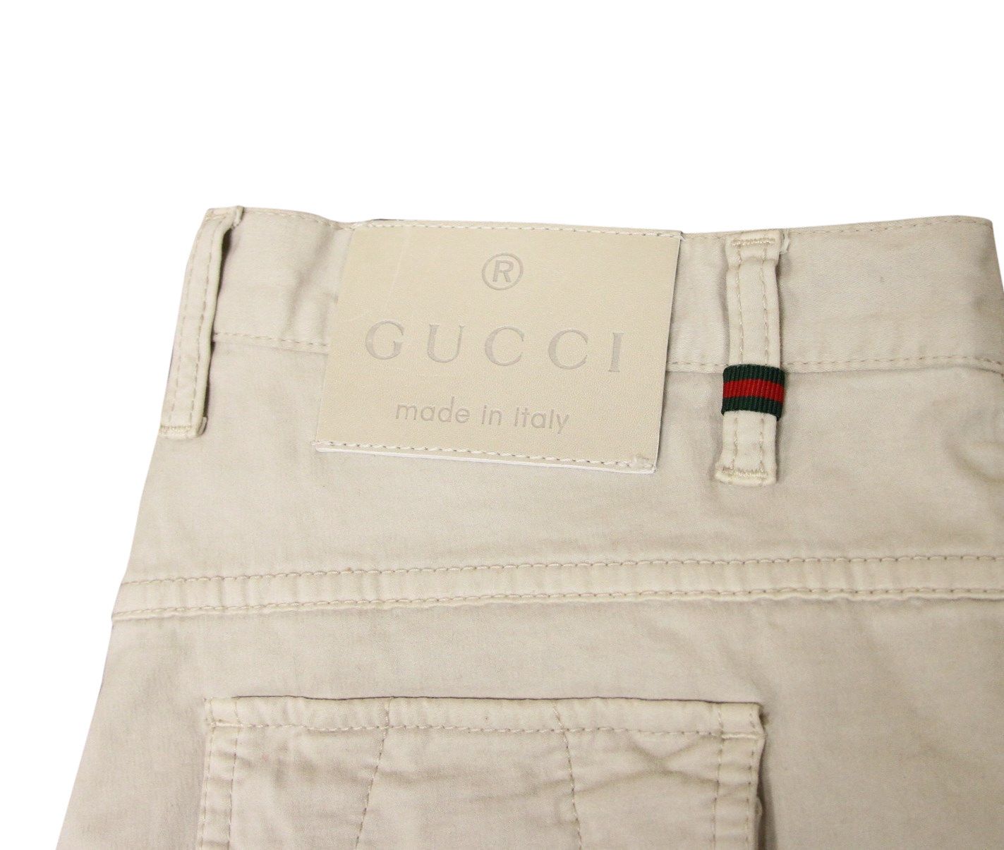 Gucci Men's Beige Dirty Washed Casual Pants (G 46 / 30 US) Size US 30 / EU 46 - 3 Thumbnail