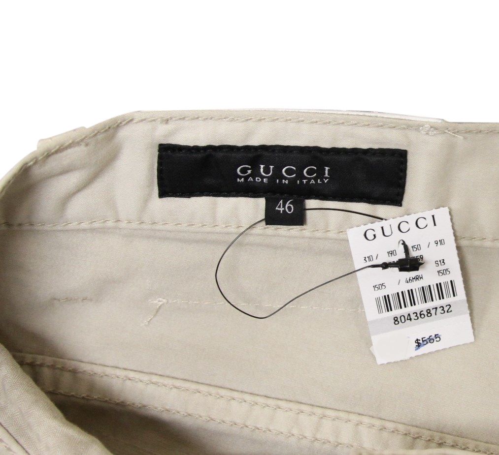 Gucci Men's Beige Dirty Washed Casual Pants (G 46 / 30 US) Size US 30 / EU 46 - 10 Thumbnail