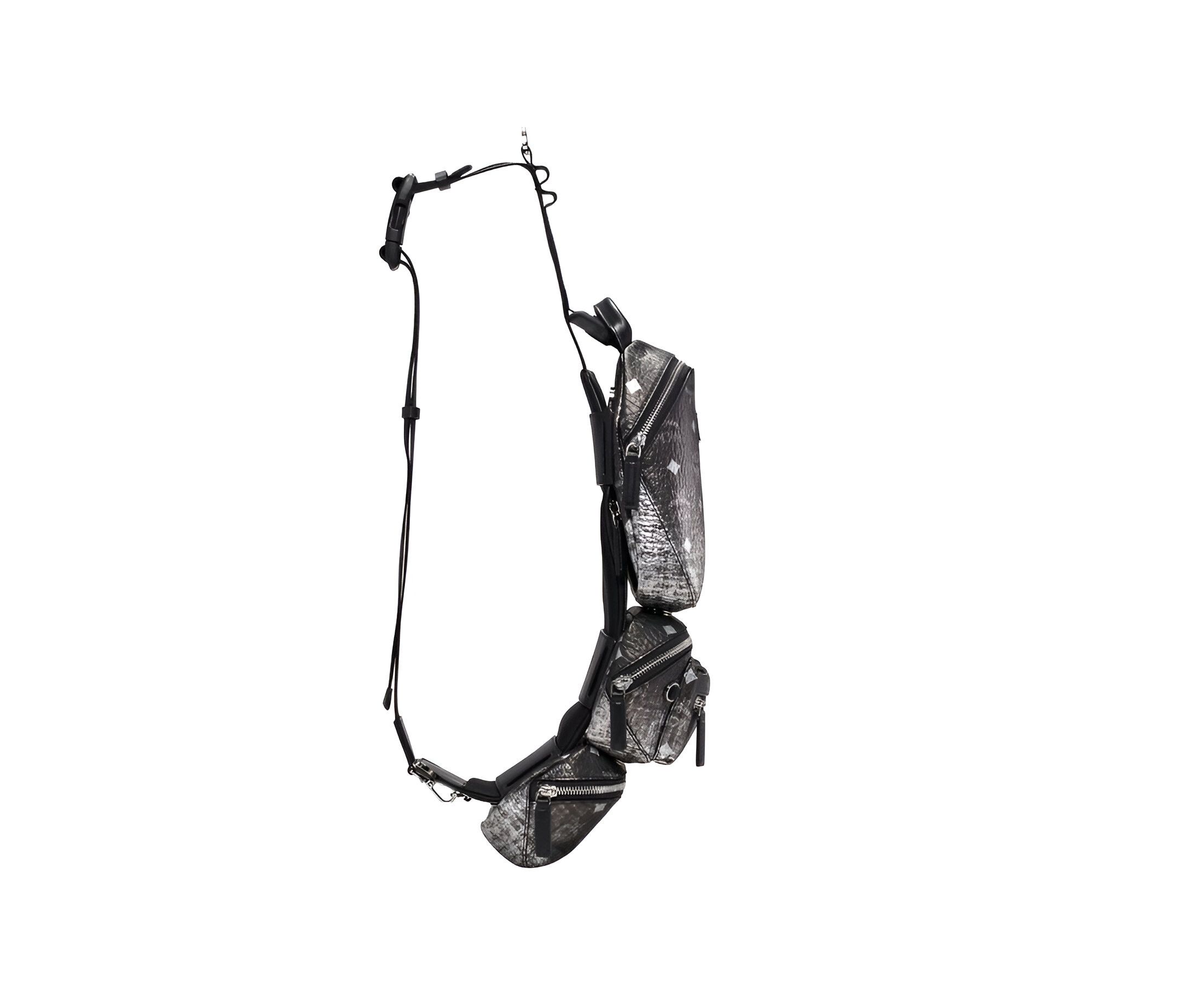 MCM Women's Black Silver Gradien Visetos Trey 4-in-1 Sling Size ONE SIZE - 2 Thumbnail