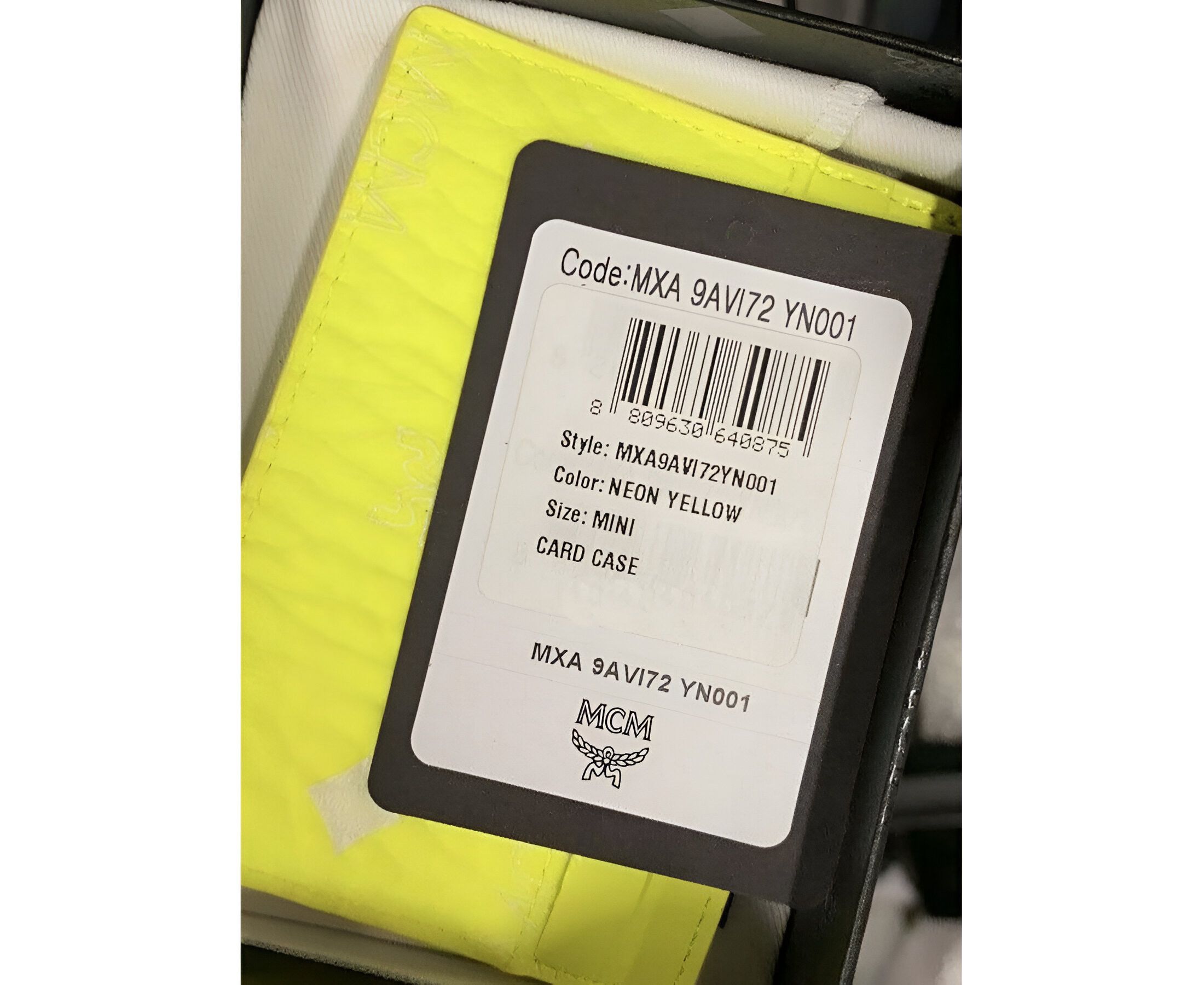 MCM Women's Neon Yellow Visetos Coated Canvas Card Case Holder Size ONE SIZE - 3 Thumbnail
