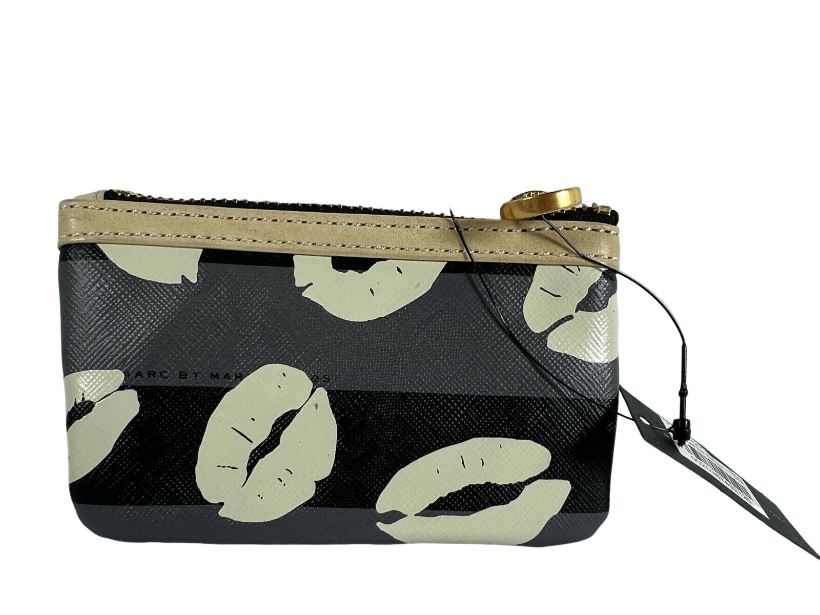 Marc Jacobs Kisses Printed Gunmetal Multi Coin Purse, Keychain Key FOB Size ONE SIZE - 2 Thumbnail