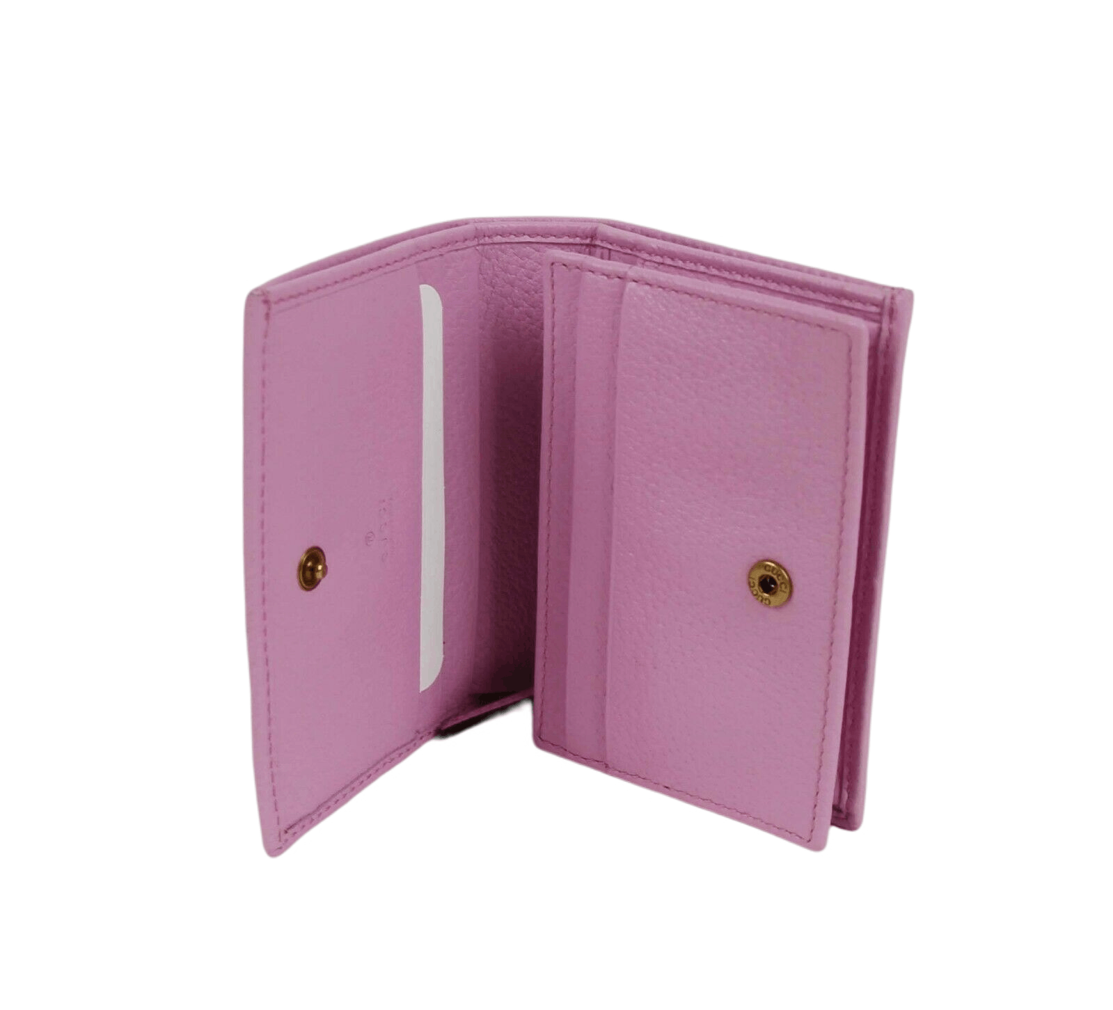 Marmont Women's Pink Leather Wallet w/Crystal Double G