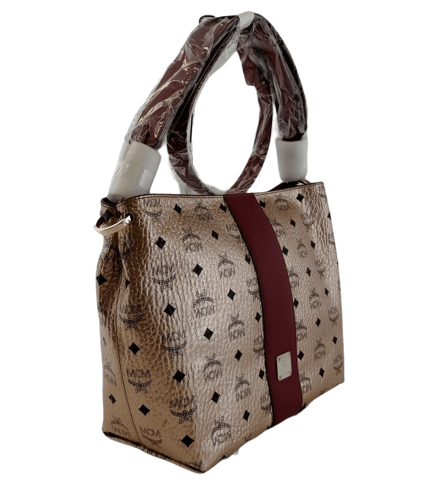 MCM Klara Champagne Gold Visetos Medium Hobo Crossbody Bag Size ONE SIZE - 5 Thumbnail
