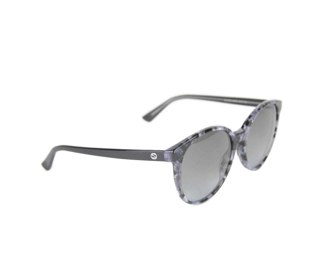 Gucci Unisex Black / Gray Plastic Round Frame Sunglasses GG Size ONE SIZE - 4 Thumbnail