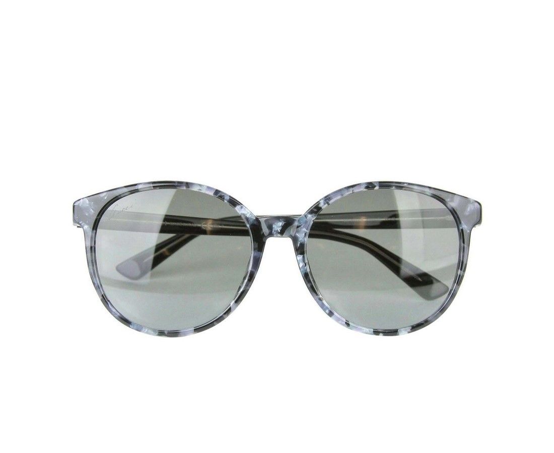 Gucci Unisex Black / Gray Plastic Round Frame Sunglasses GG Size ONE SIZE - 7 Thumbnail