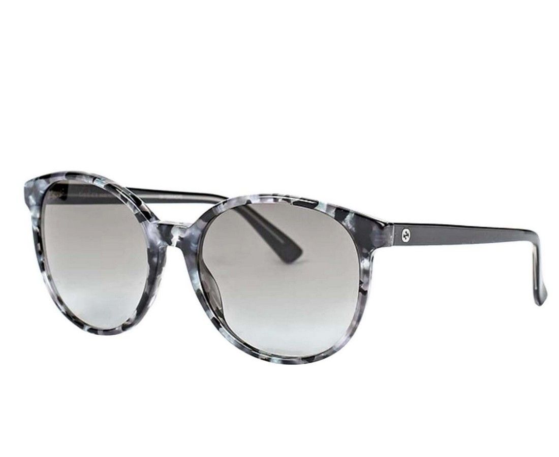 Gucci Unisex Black / Gray Plastic Round Frame Sunglasses GG Size ONE SIZE - 2 Thumbnail