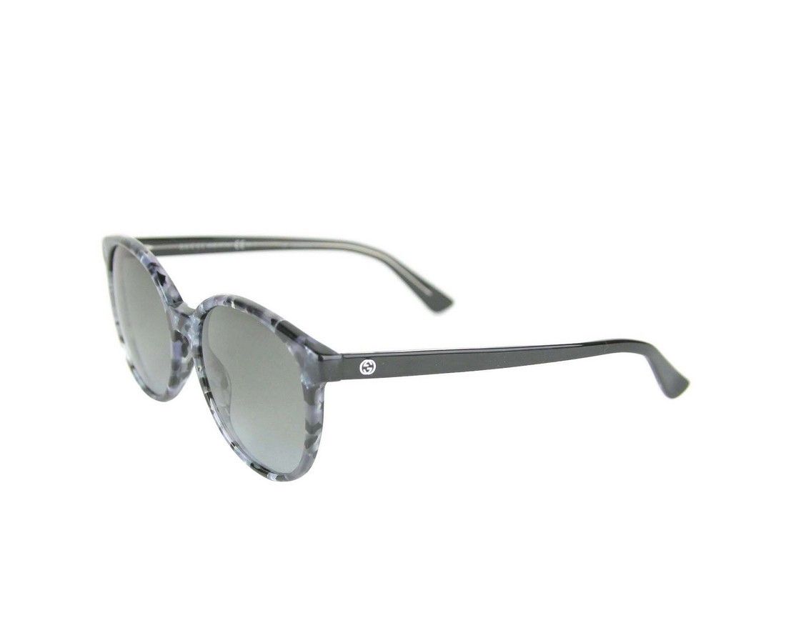 Gucci Unisex Black / Gray Plastic Round Frame Sunglasses GG Size ONE SIZE - 6 Thumbnail