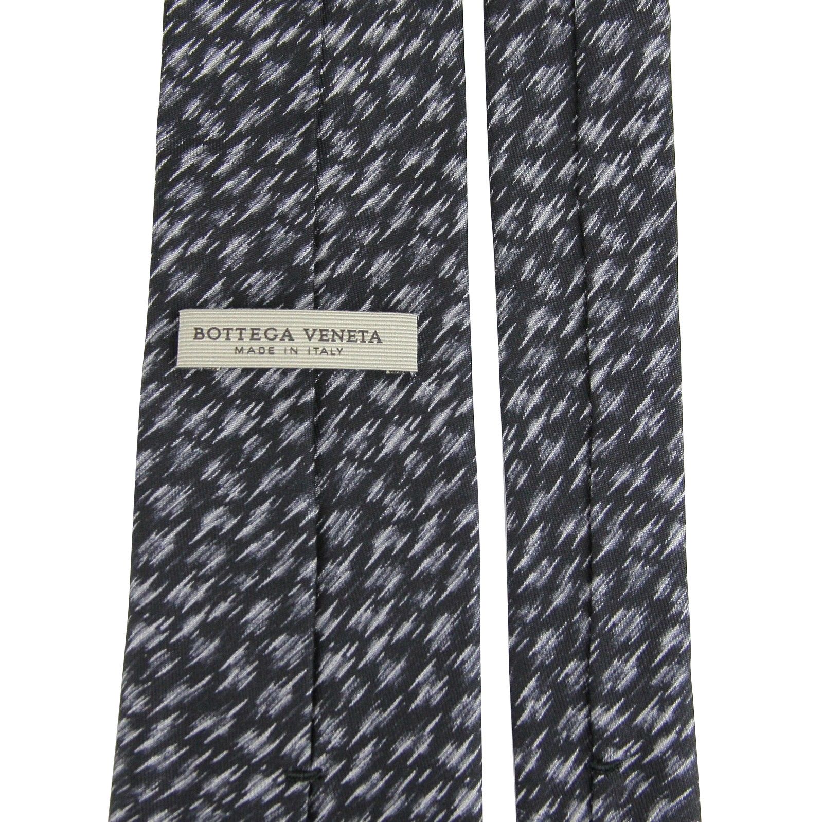 Bottega Veneta Men's Dry Brush Black/White Silk Pattern Tie Size ONE SIZE - 6 Thumbnail