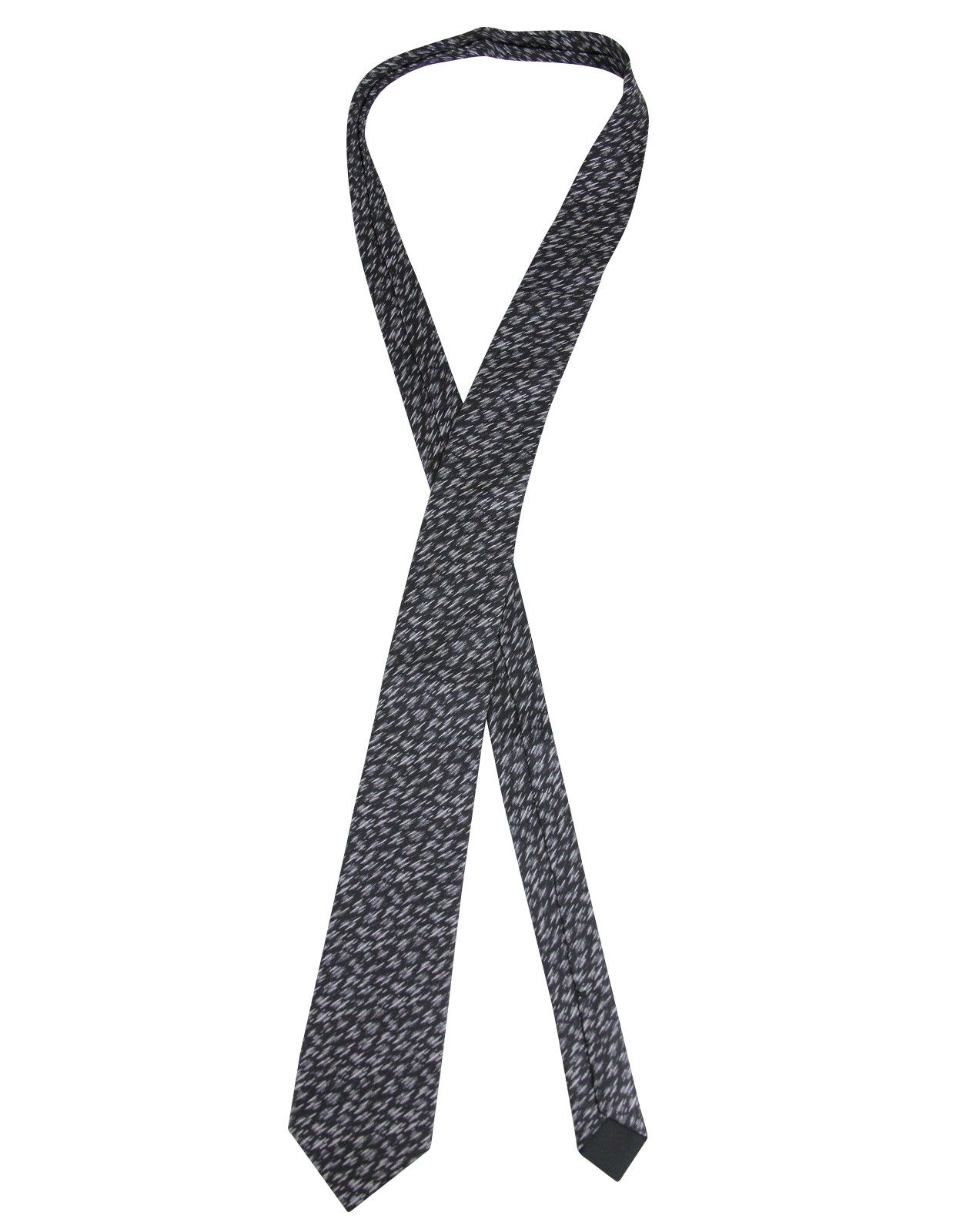 Bottega Veneta Men's Dry Brush Black/White Silk Pattern Tie Size ONE SIZE - 5 Thumbnail