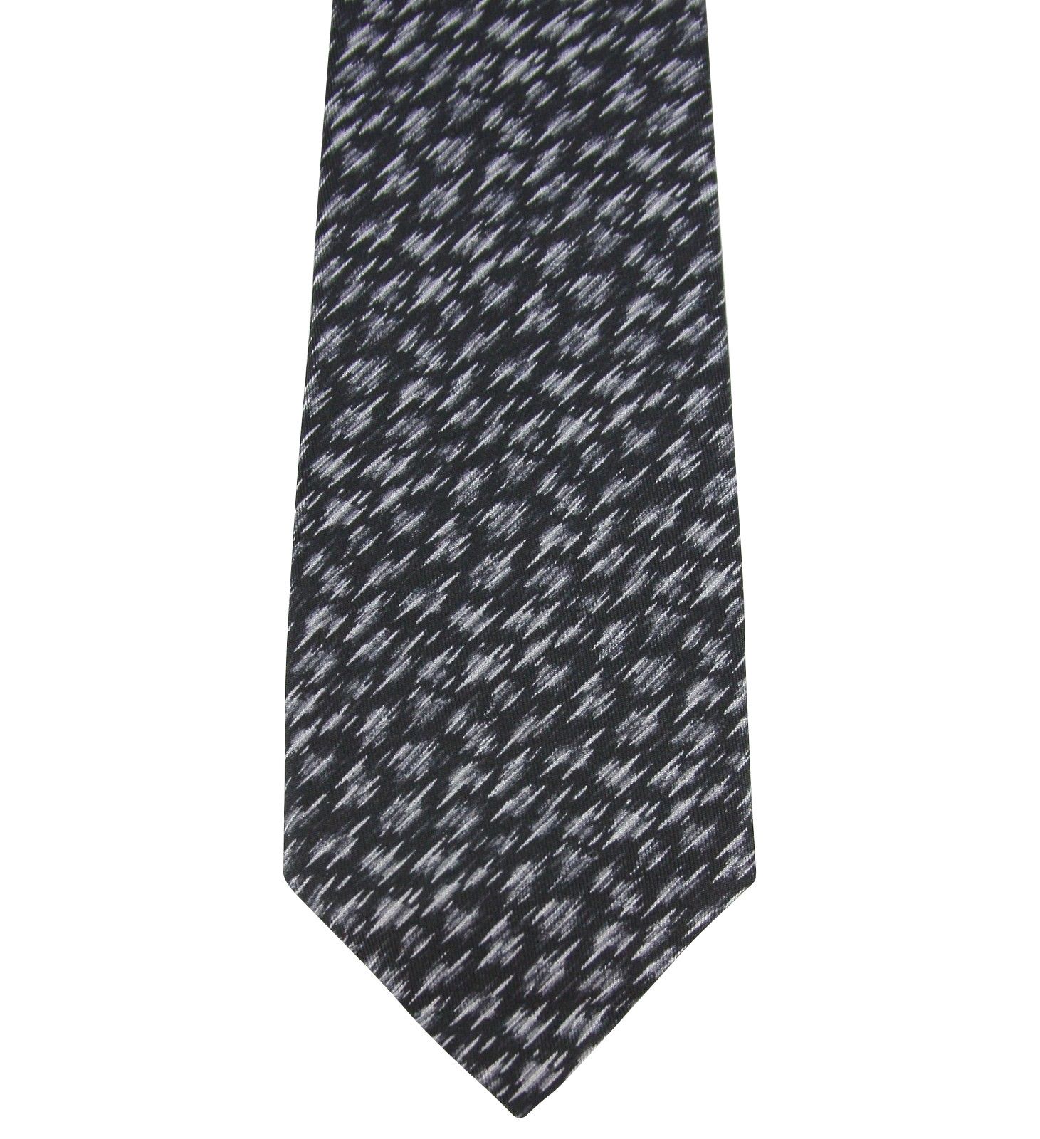 Bottega Veneta Men's Dry Brush Black/White Silk Pattern Tie Size ONE SIZE - 2 Thumbnail
