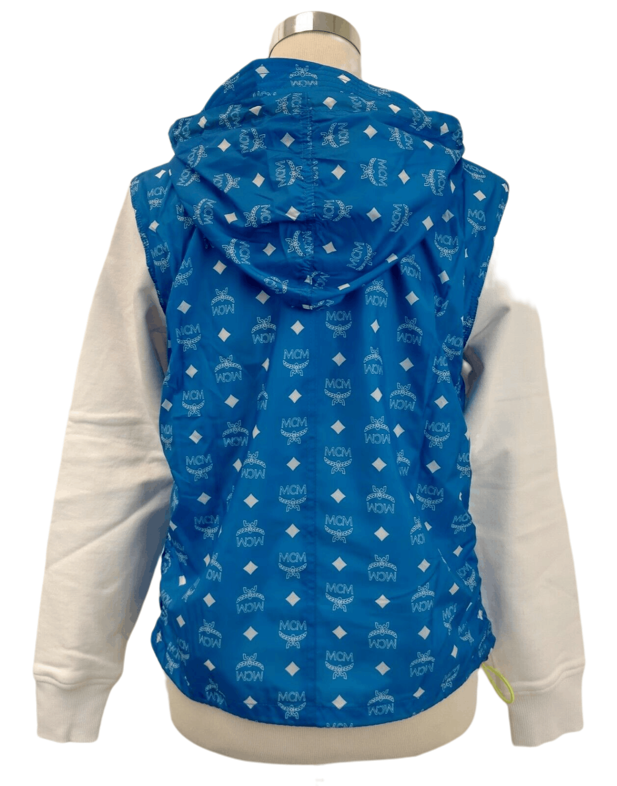 MCM Women's White Cotton Sweatshirt with Nylon Back and Hood Size M / US 6-8 / IT 42-44 - 4 Thumbnail