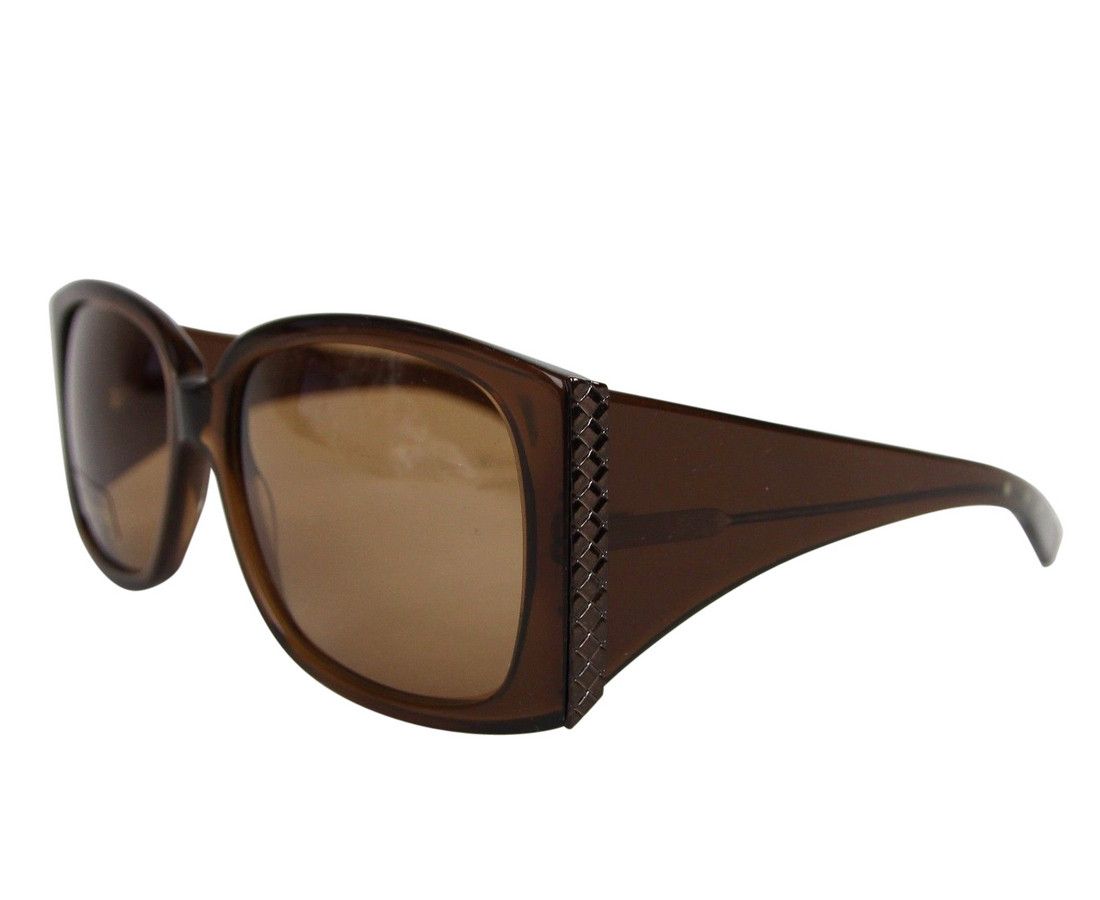 Bottega Veneta Women's Square Brown Acetate Medium Sunglasses With Box Size ONE SIZE - 3 Thumbnail